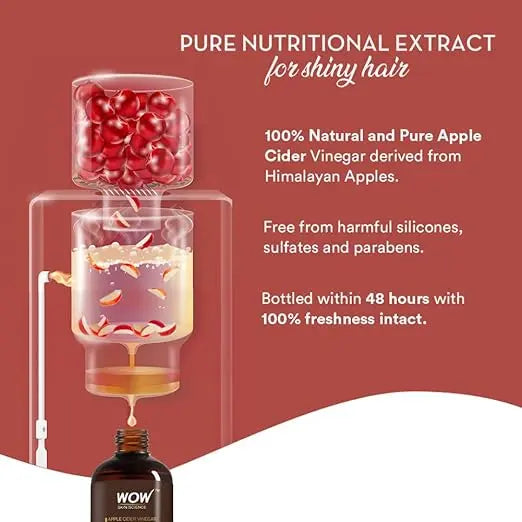 WOW Skin Science Apple Cider Vinegar Shampoo with DHT Blockers | Gentle & Natural Detox Formula that Helps Remove Buildup | Natural Ingredients | No Sulphate No Paraben | PH Balanced | For Men & Women – 300ml - Mytrendzcart