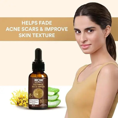 WOW Skin Science Retinol Face Serum - Oil Free - Skin Plumping, Boost Collagen, Anti Acne, Anti Aging, Restoration - No Parabens, Silicones & Mineral Oil, 30 ml - Mytrendzcart