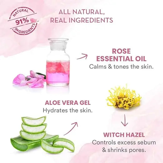 WOW Skin Science Super Light Rose Aloe Gel Moisturizer | Instant Hydration | Non-Sticky & Oil-Free | Quick Absorbing | Suitable for all Skin Types | 50 ml - Mytrendzcart