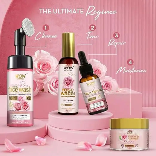 WOW Skin Science Super Light Rose Aloe Gel Moisturizer | Instant Hydration | Non-Sticky & Oil-Free | Quick Absorbing | Suitable for all Skin Types | 50 ml - Mytrendzcart