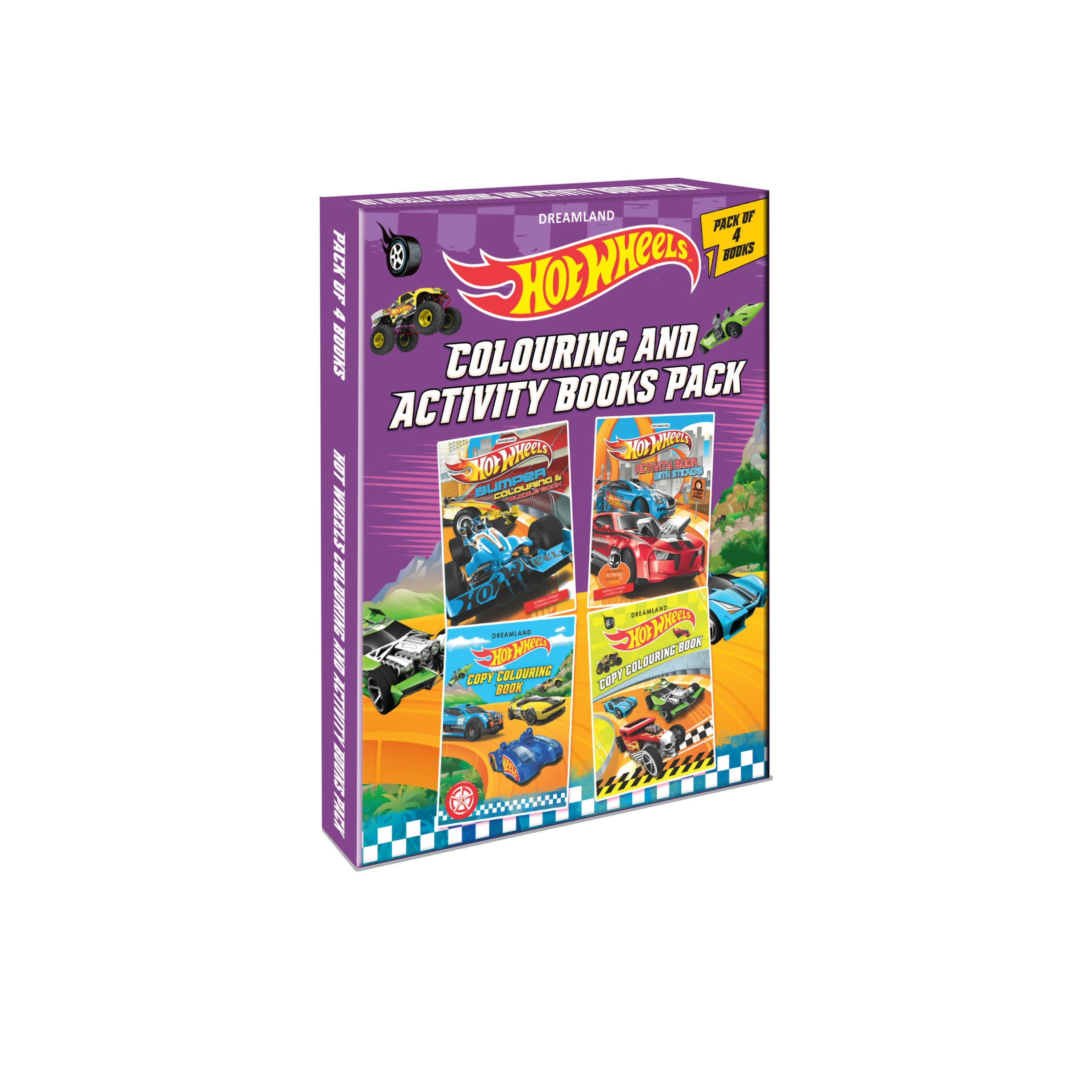 Dreamland Hot Wheels Colouring and Activity Boos Pack ( A Pack of 4 Books) - Mytrendzcart