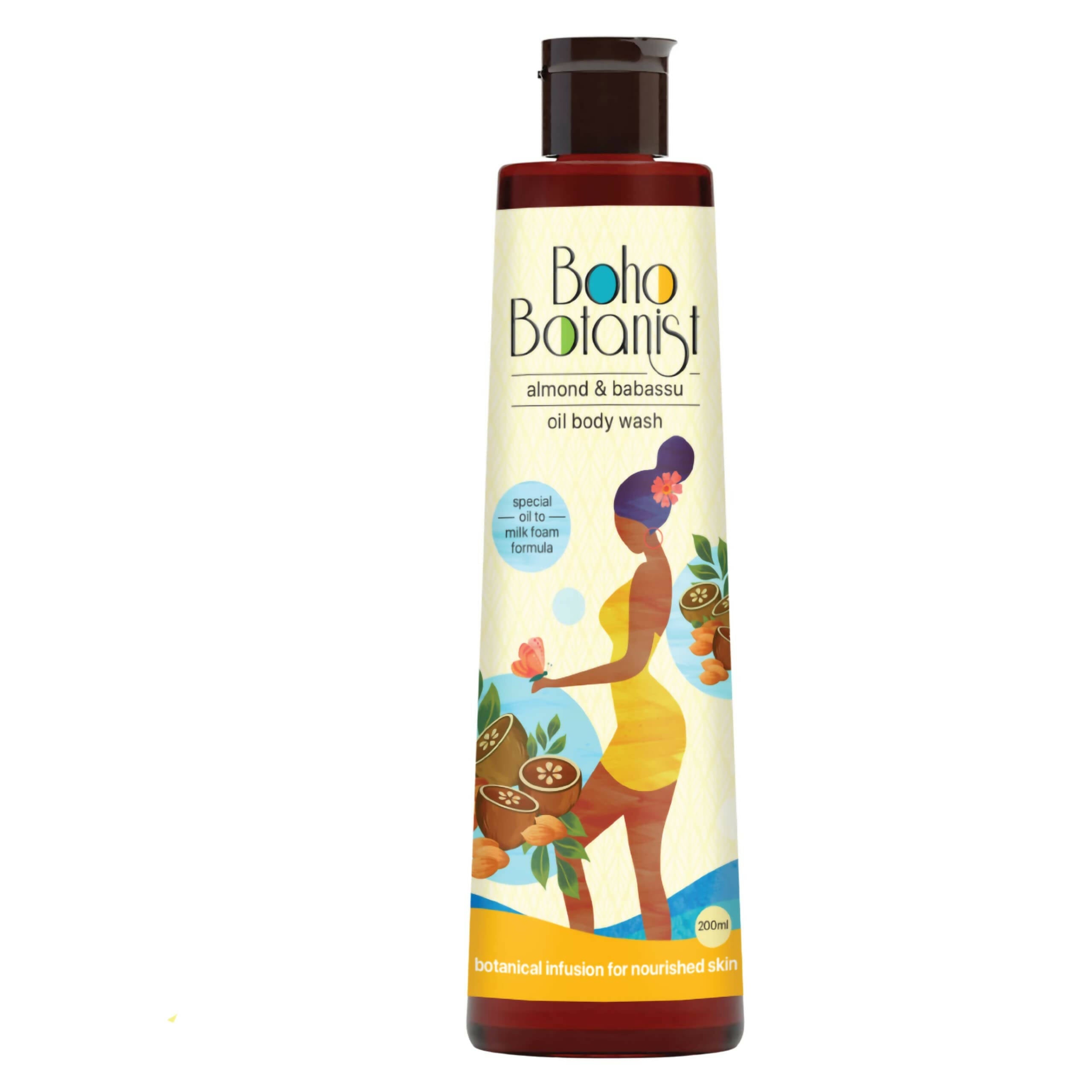 Boho Botanist Almond & Babassu Oil Body Wash for Dry Skin - Mytrendzcart