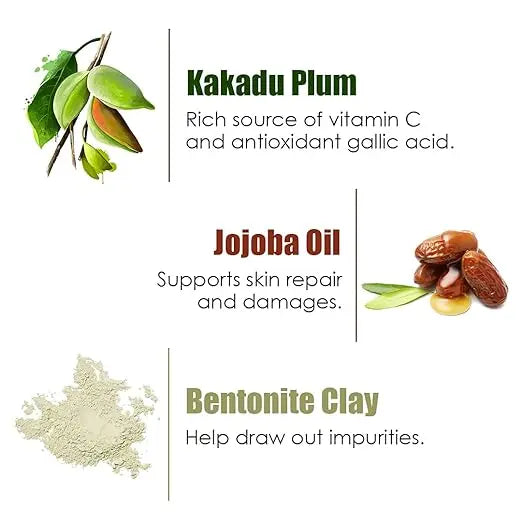 Wow Skin Science Vitamin C Glow Clay Face Mask With Lemon & Orange Essential Oils, Jojoba Oil & Bentonite Clay - For All Skin Types - No Parabens, Synthetic Fragrance, Mineral Oil & Color - 200 Ml - Mytrendzcart