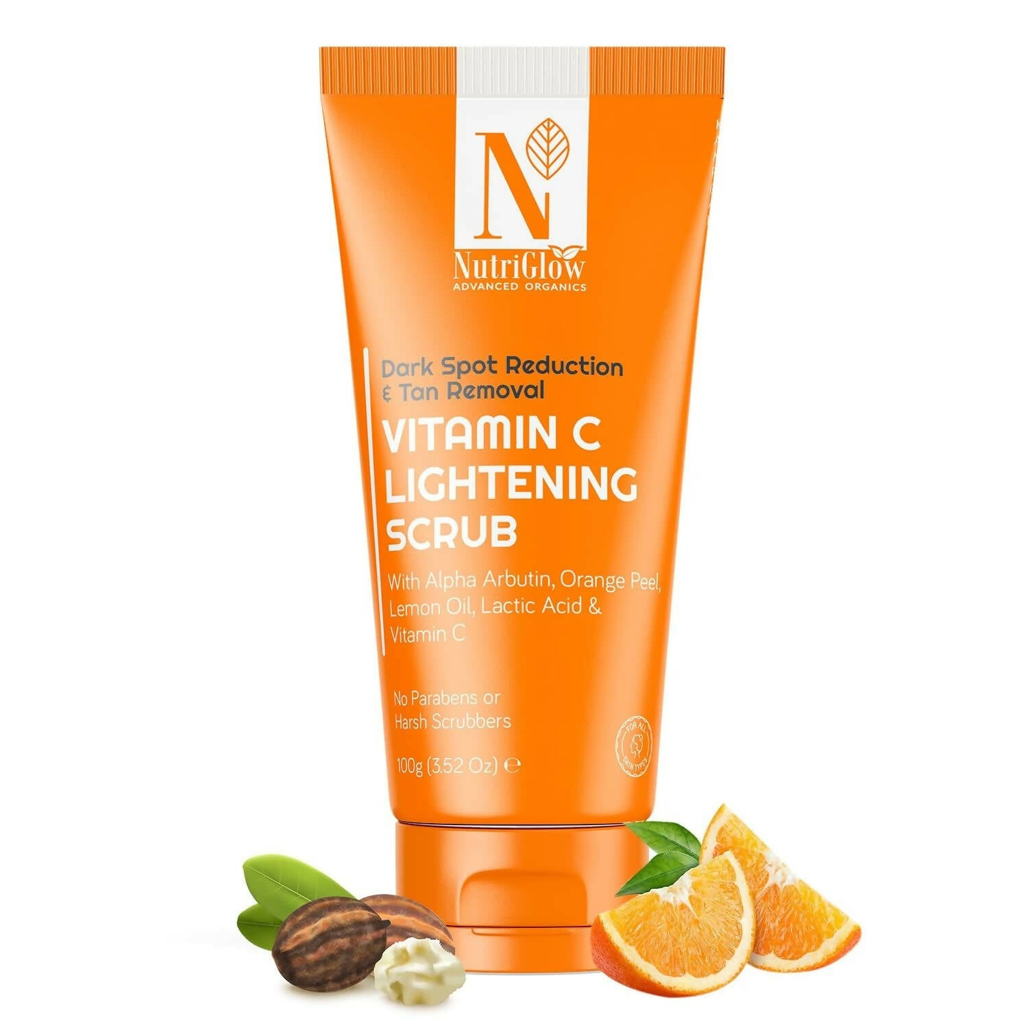 Nutriglow Advanced Organics Vitamin C Lightening Scrub - Mytrendzcart