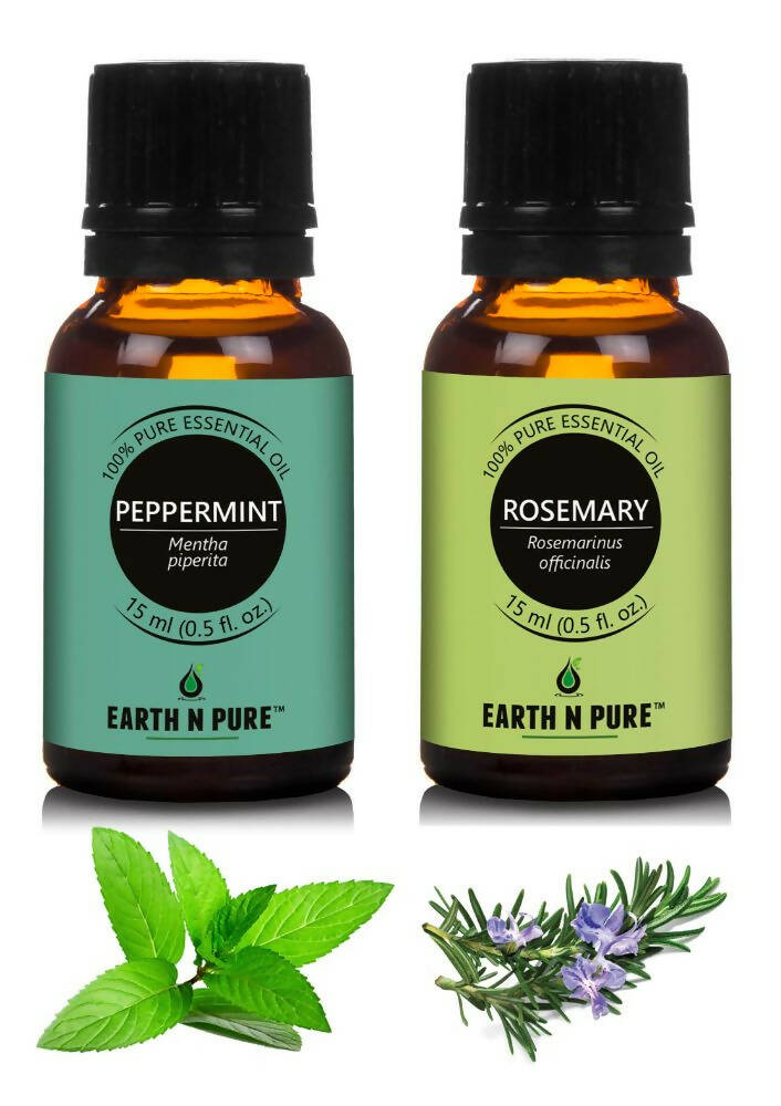 Earth N Pure Essential Oils (Rosemary & Peppermint) Combo - Mytrendzcart