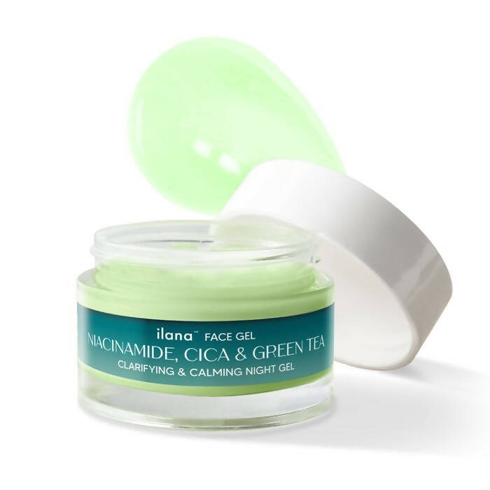 Ilana Clarifying & Calming Night Face Gel With Green Tea, Cica & 3% Niacinamide - Mytrendzcart