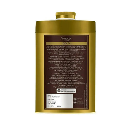 Yardley London Gold Deodorizing Talc For Men -100 gm - Mytrendzcart