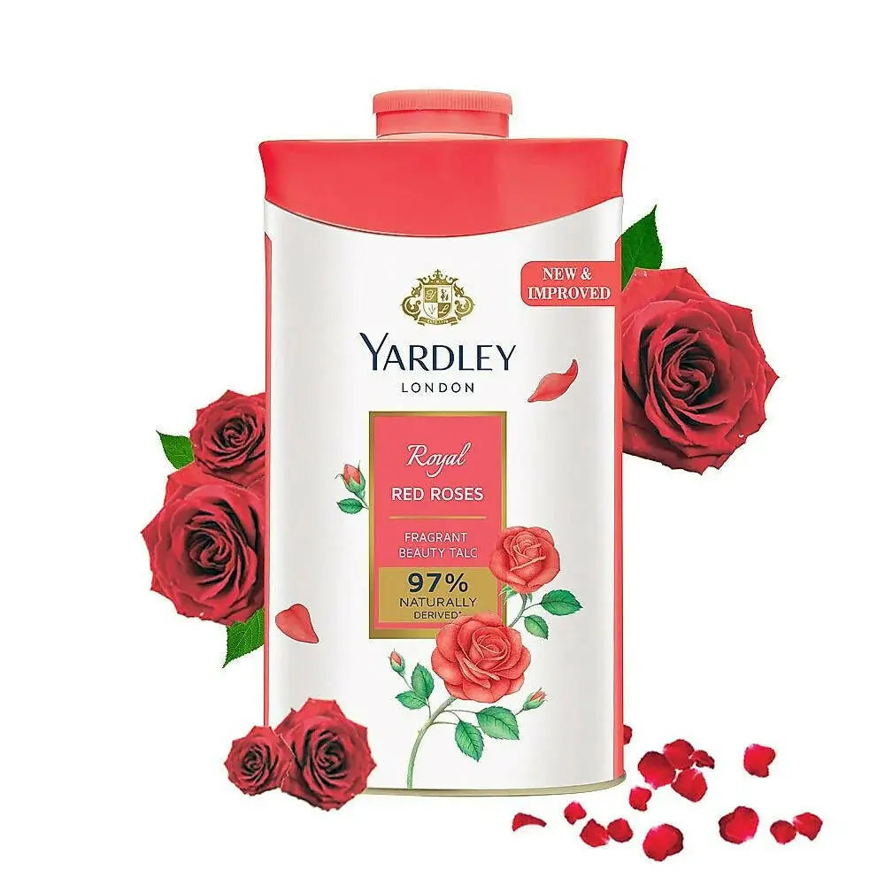 Yardley London Royal Red Rose Talc Powder For Women -100 gm - Mytrendzcart