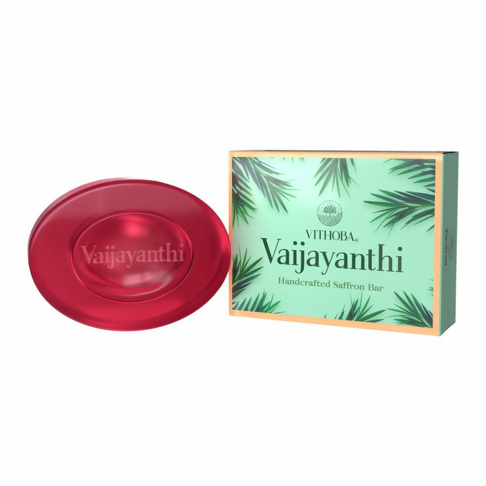 Vithoba Ayurvedic Vaijayanthi Handcrafted Saffron Soap Bar - Mytrendzcart