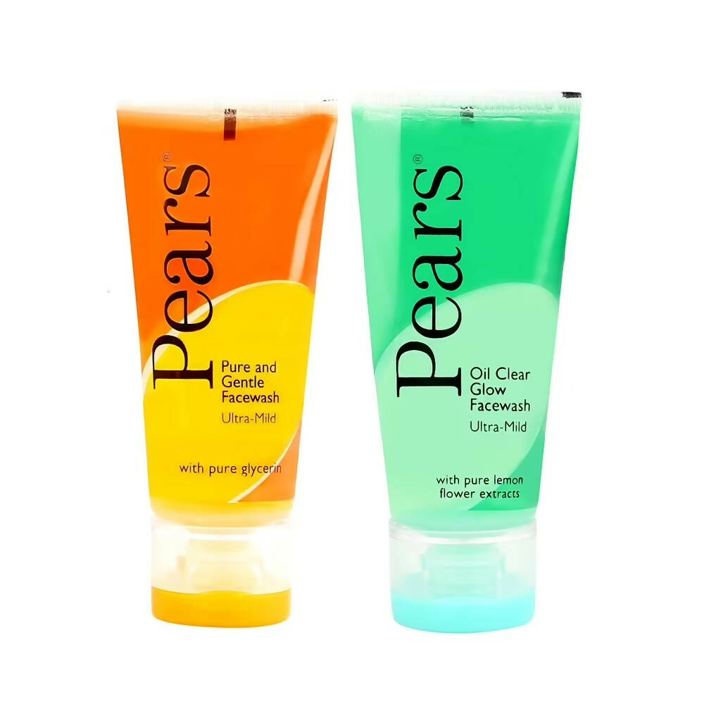 Pears Pure & Gentle Ultra Mild Facewash & Oil Clear Glow Ultra Mild Facewash Combo - Mytrendzcart