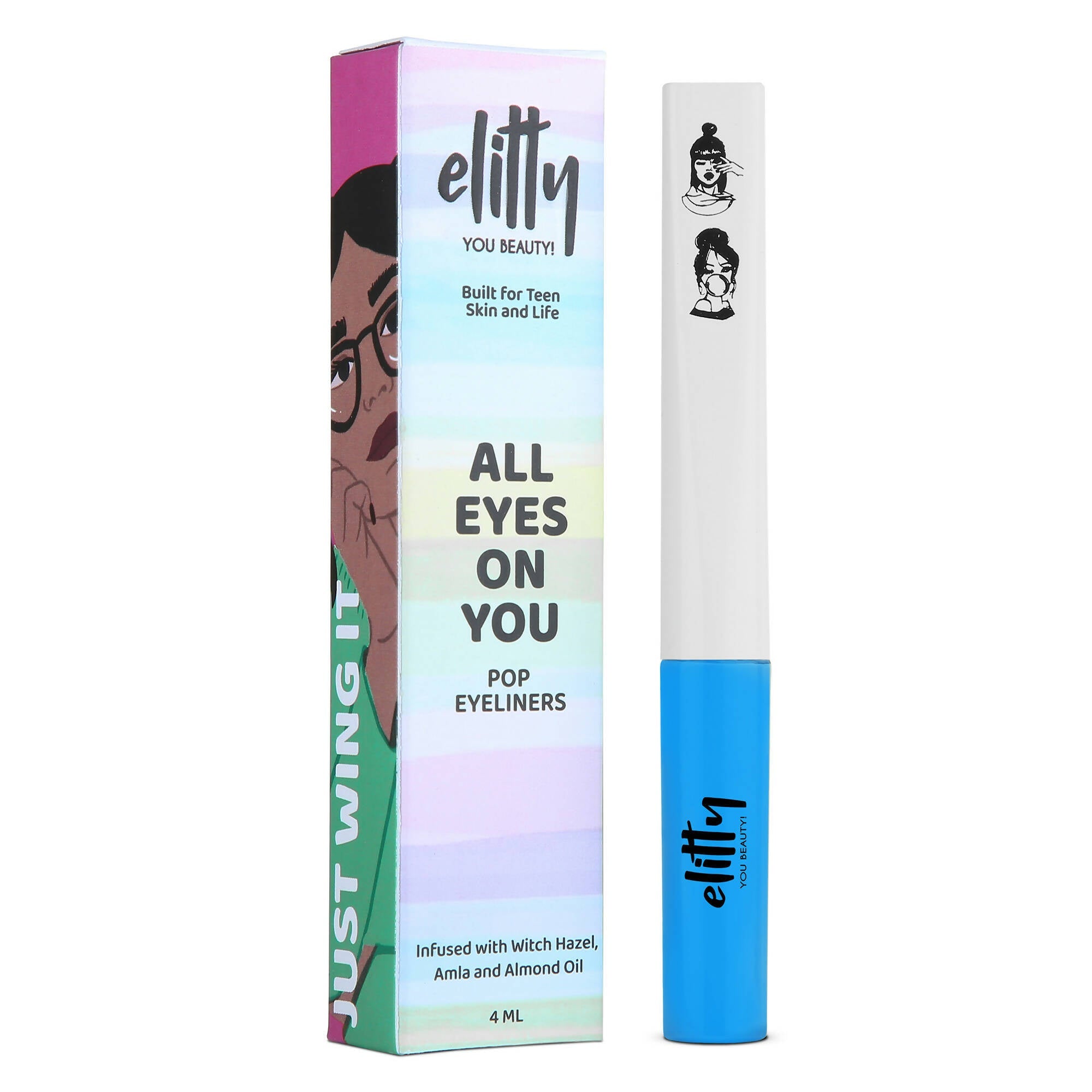 Elitty Eye Gotta Feeling - Pop Eyeliner Matte-Santorini- Light Blue - Mytrendzcart