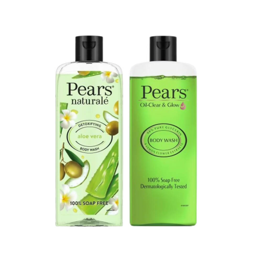 Pears Oil Clear & Glow And Naturale Detoxifying Aloevera Body Wash Combo - Mytrendzcart