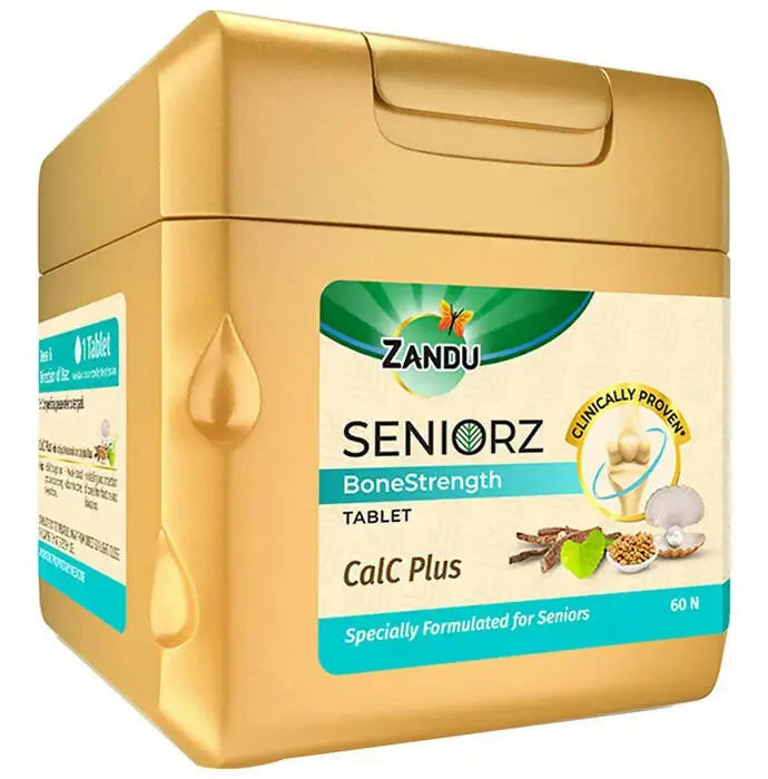 Zandu Seniorz Bone Strength CalC Plus Tablets - Mytrendzcart