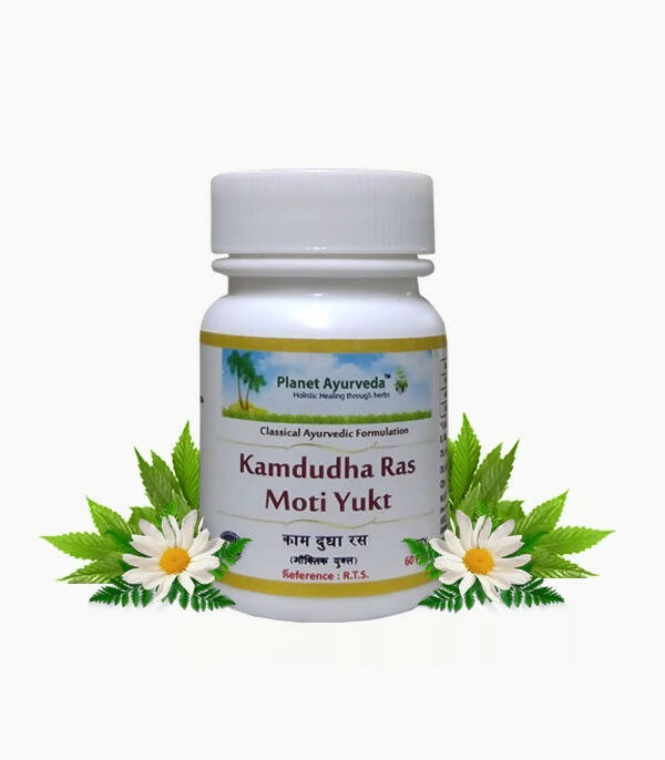 Planet Ayurveda Kamdudha Ras Pills (Moti Yukt) - Mytrendzcart