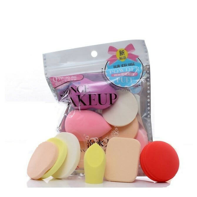 Favon Keli Pack of 6 Different Shaped Makeup Puffs and Sponges for Multiuse - Mytrendzcart