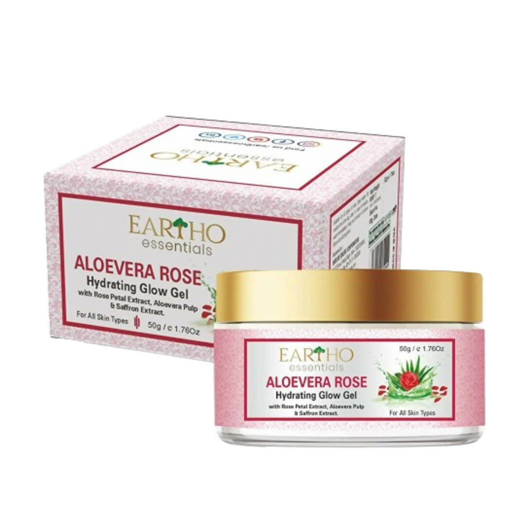 Eartho Essentials Aloevera Rose Hydrating Glow Gel - Mytrendzcart