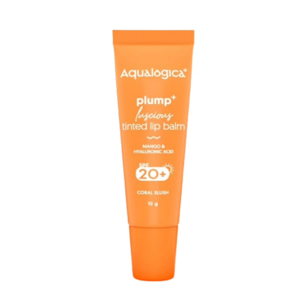 Aqualogica Coral Slush Plump+ Luscious Tinted Lip Balm with Mango and Hyaluronic Acid, SPF 20+ - Mytrendzcart