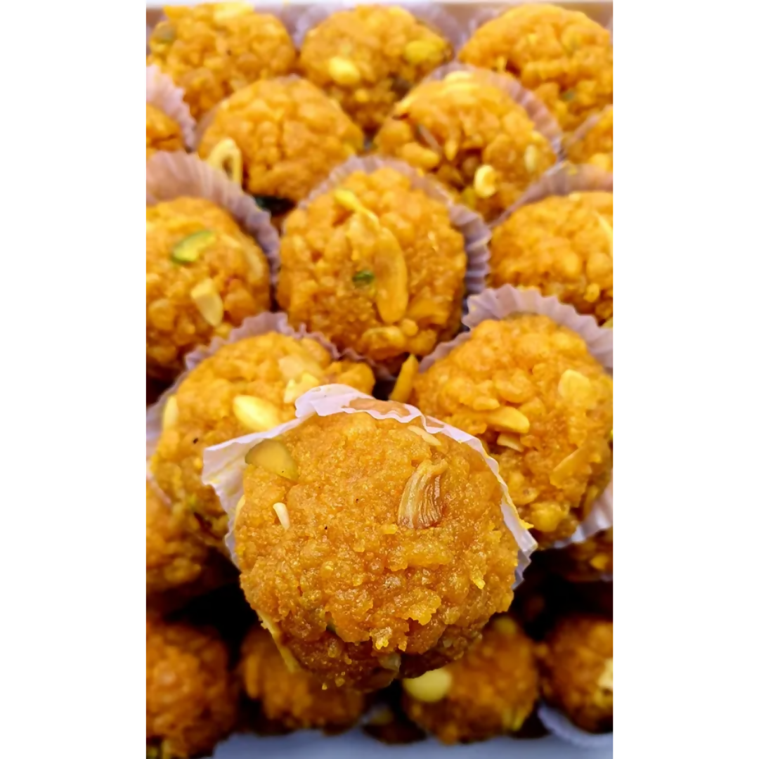 Hameedi Confectioners Zaffrani Moti Boondi Laddu - Mytrendzcart