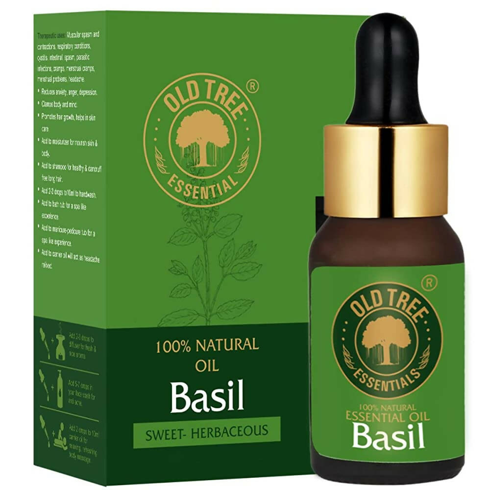 Old Tree 100% Natural & Pure Basil Essential Oil - Mytrendzcart