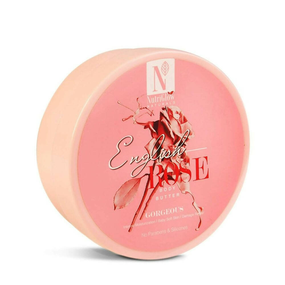 NutriGlow NATURAL'S English Rose Body Butter Cream - Mytrendzcart