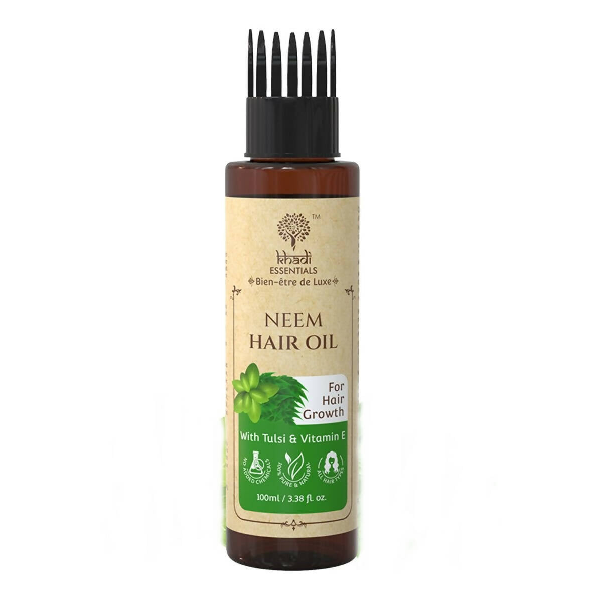 Khadi Essentials Neem Hair Oil with Tulsi & Vitamin E - Mytrendzcart