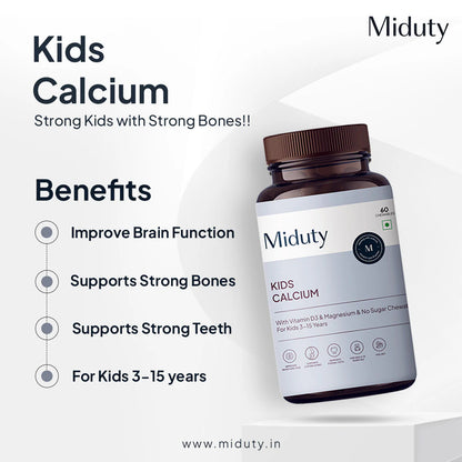 Miduty by Palak Notes Kids Calcium Chewables -60 chewables Mytrendzcart