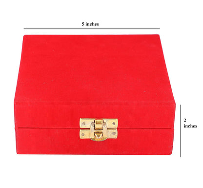 Brass Bhog Thali Set with Gift Box, 4 Inch (5 Pieces)