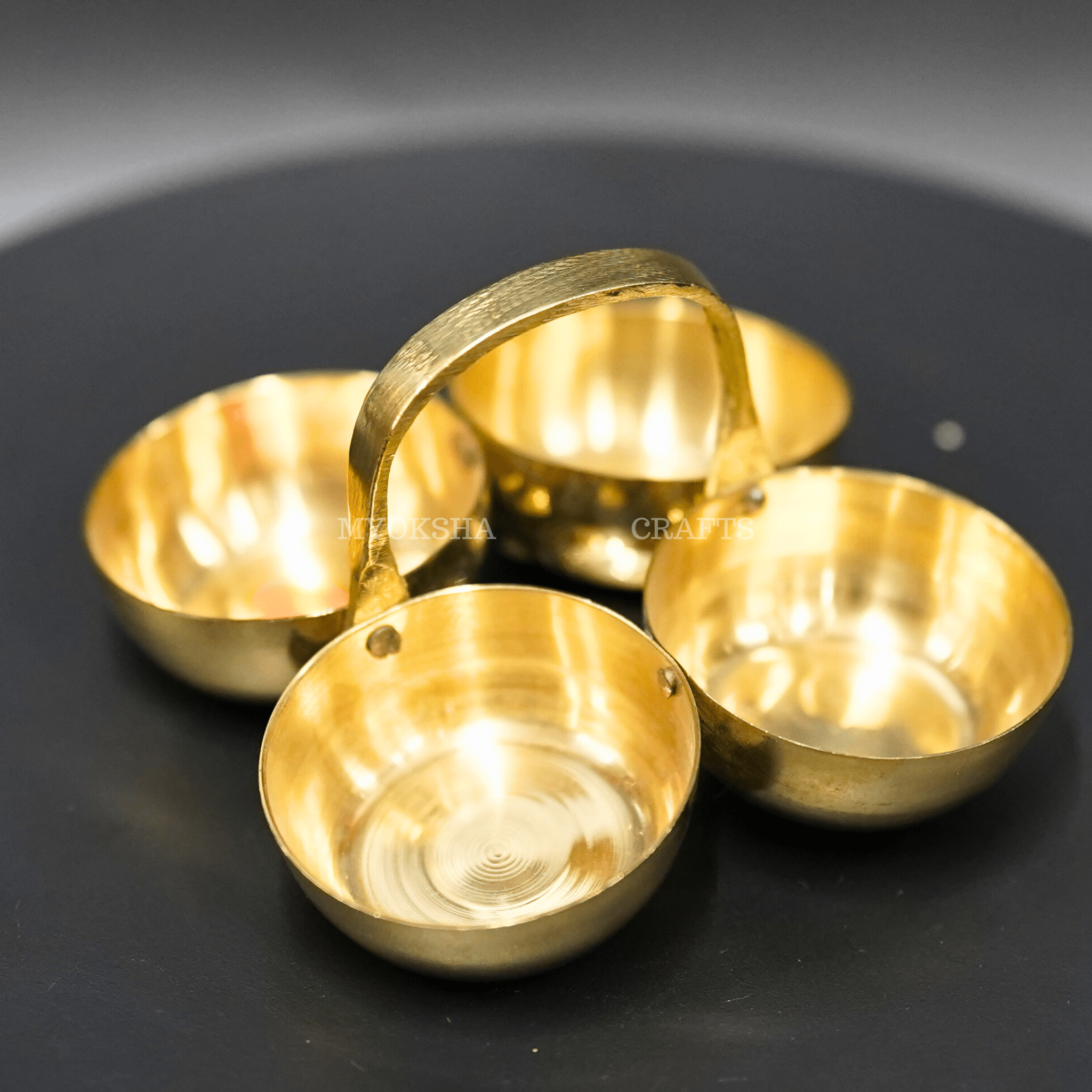 Brass Chowmukh Haldi Kumkum Holder: A Touch of Tradition for Homes - Mytrendzcart