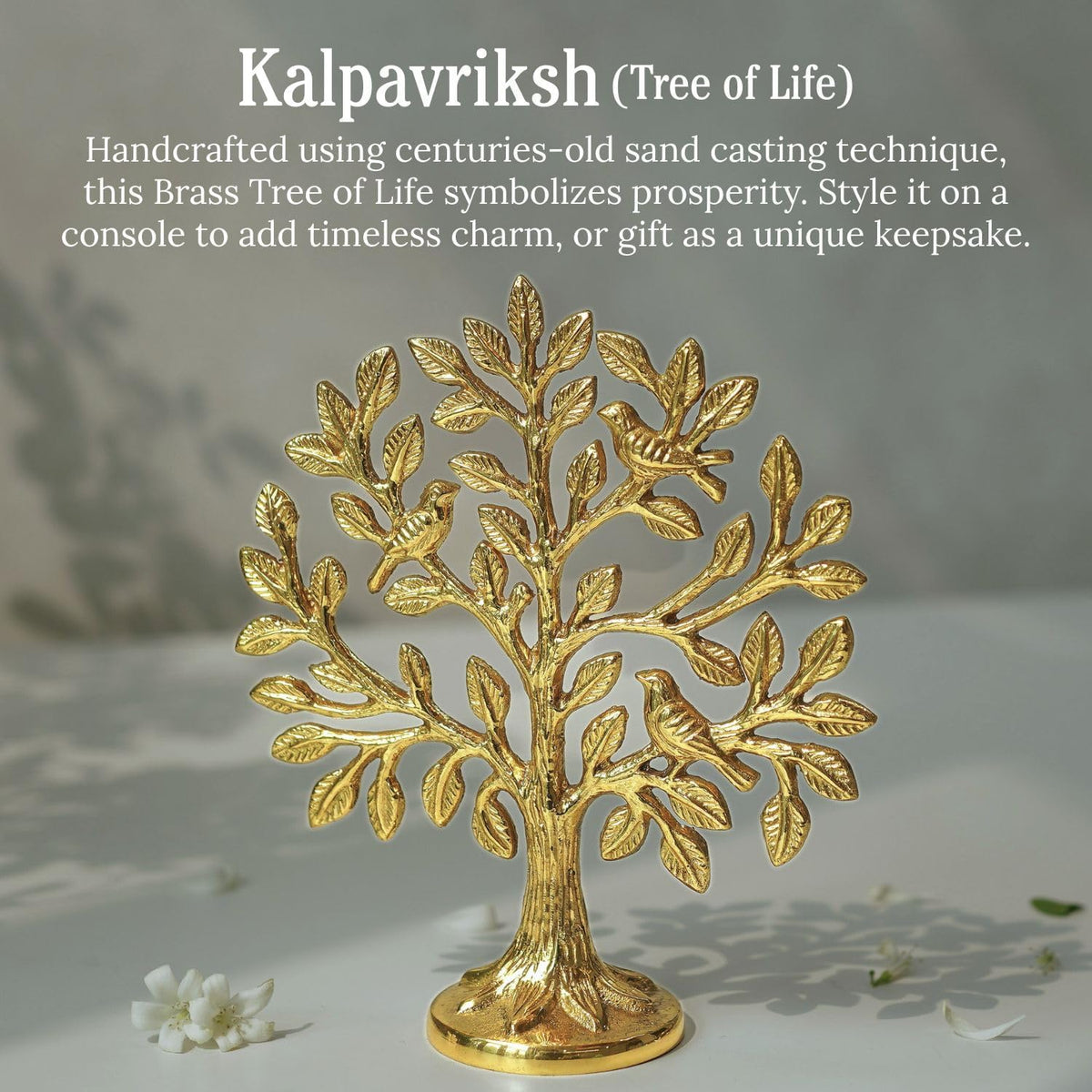 Brass Ganesh Diya & Kalpavriksh Gift Set