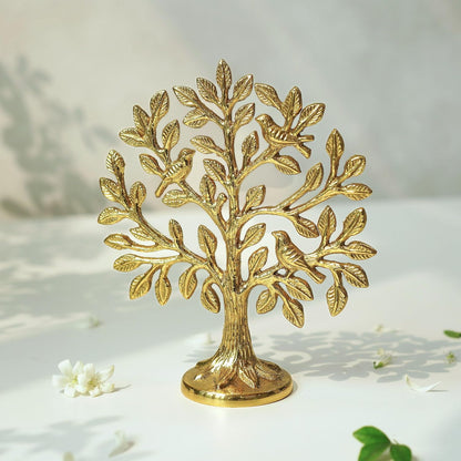 Brass Ganesh Diya & Kalpavriksh Gift Set