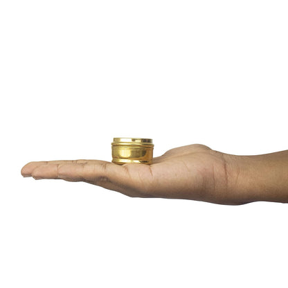 Brass Kumkum Dabbi (Pack of 5)