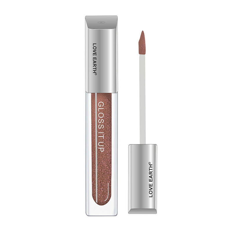 Love Earth Lip Gloss - Honey Dip (Brown Glitter) - Mytrendzcart