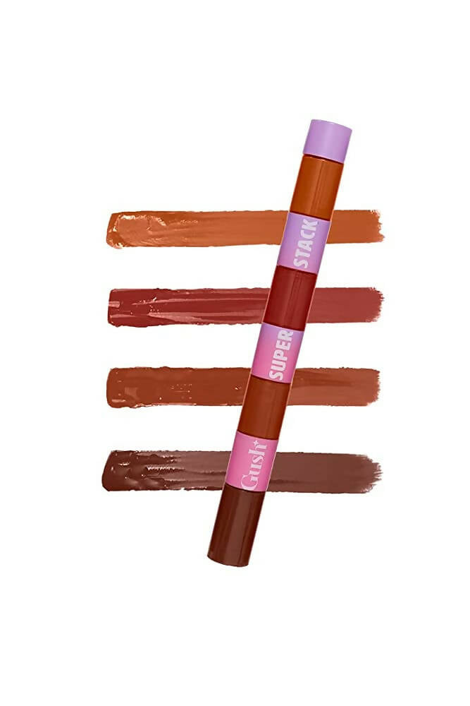 Gush Beauty X Palak Tiwari - Super Stack- Brown And Lovely 4-In-1 - Liquid Lipstick - Mytrendzcart