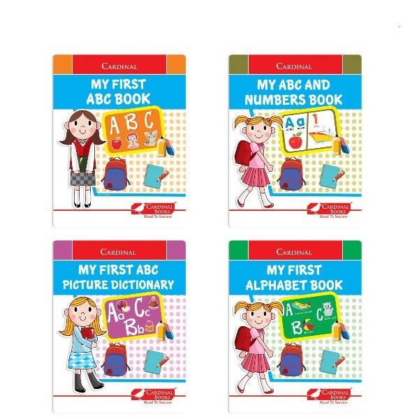 Cardinal My First Alphabet Books Set of 4| Alphabet Picture Book| My First ABC & Number Book| Picture Dictionary| Kindergarten Book| Ages 3 - 6 Years - Mytrendzcart