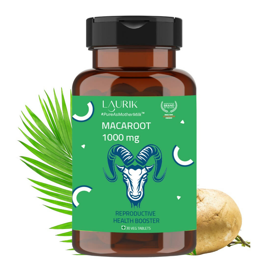 Laurik Maca Root Supplement 1000Mg Tablets | Supports Stamina, Strength & Energy - Mytrendzcart