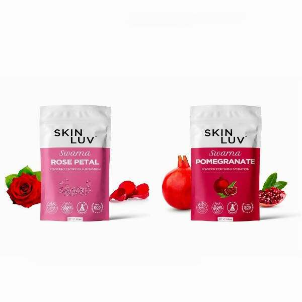 SkinLuv Swarna Rose Petals Powder And Pomegranate Powder Combo - Mytrendzcart