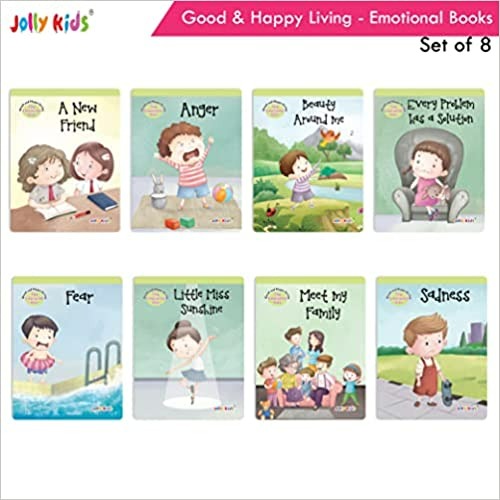 Jolly Kids Good & Happy Living The Emotional Way Story Books (Set of 8) Learning Stories about Feeling and Emotions| Ages 3 - 8 years - Mytrendzcart