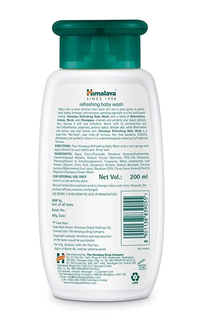 Himalaya Herbals - Refreshing Baby Wash -100 ml Mytrendzcart