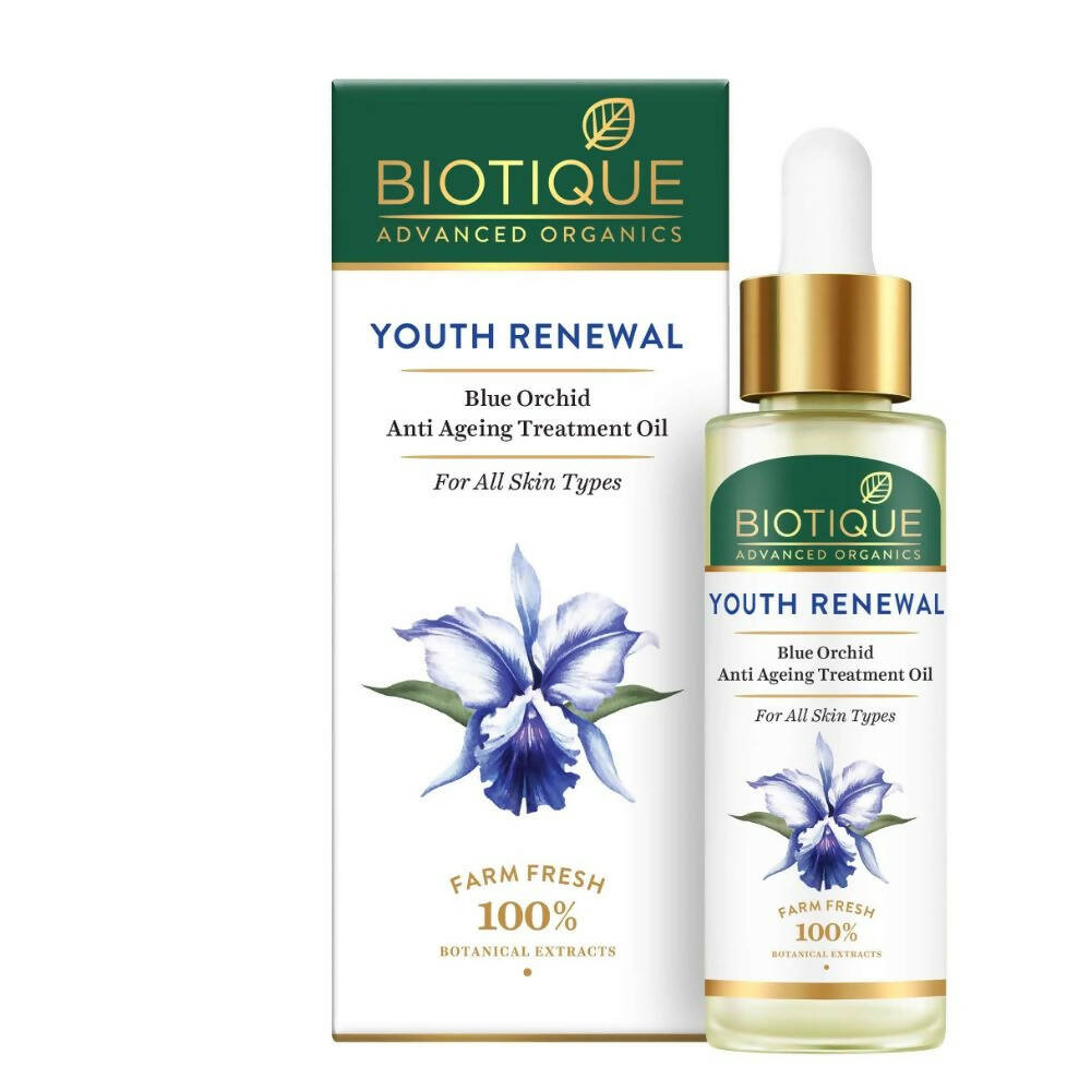 Biotique Youth Renewal Blue Orchid Anti-Ageing Treatment Oil - Mytrendzcart