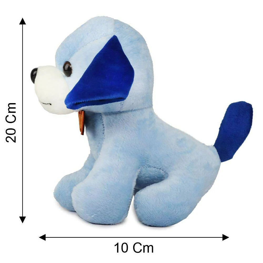 Webby Soft Animal Plush Standing Dog Toy 20cm-Blue Mytrendzcart