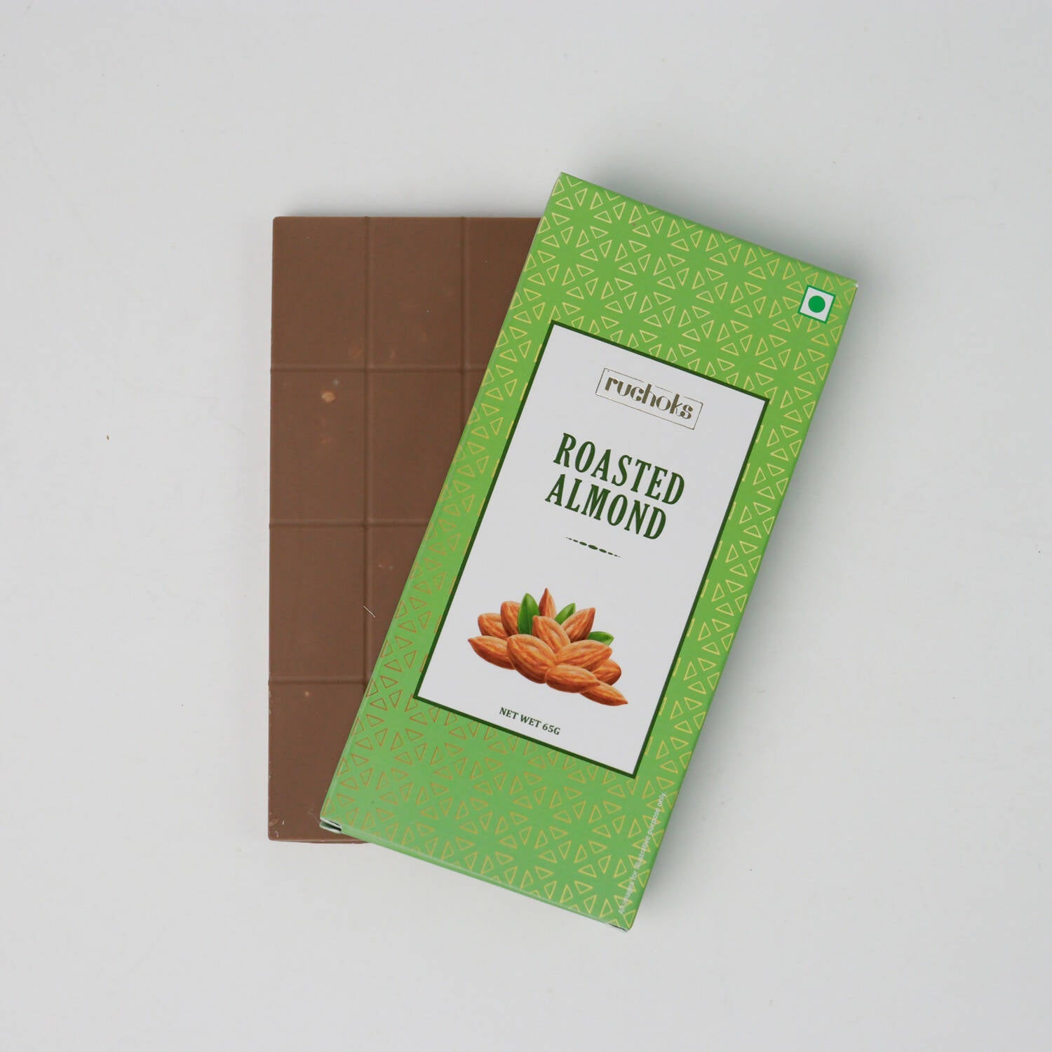 Dibha Ruchoks - Roasted Almond Chocolate Bar - Mytrendzcart