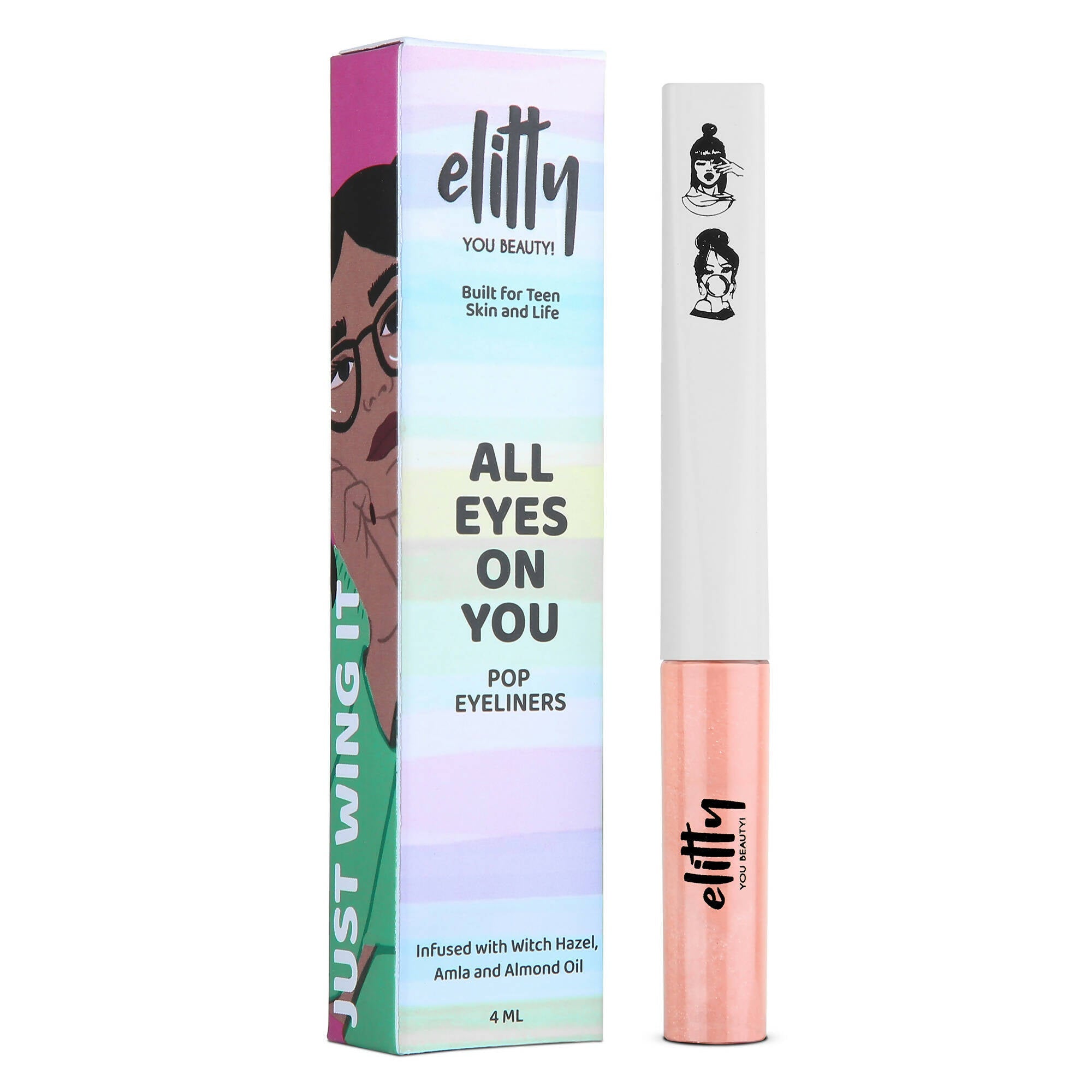 Elitty Peach Pop Color Matte Finish Liquid Eyeliner - Fading Love - Pink - Mytrendzcart