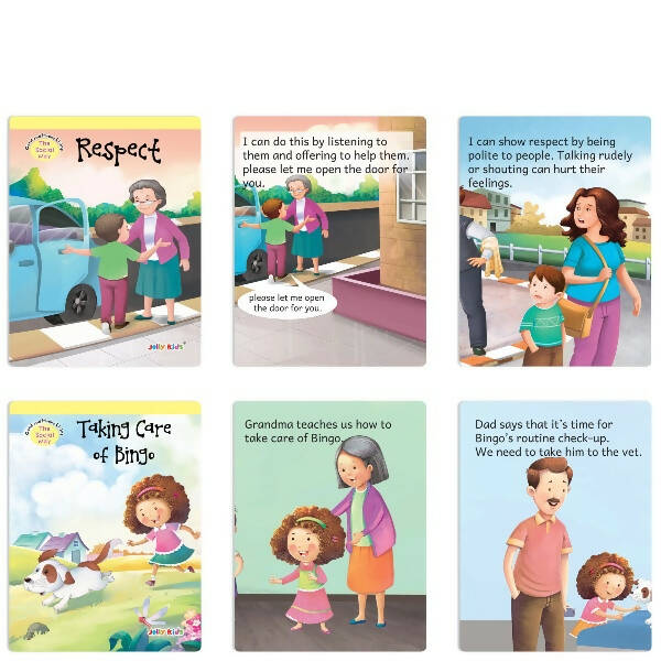 Jolly Kids Good & Happy Living The Social Way Series Books (Set of 8)| Kids Learning Social Reponsibilities in Short Stories Books Ages 3 - 8 Years - Mytrendzcart