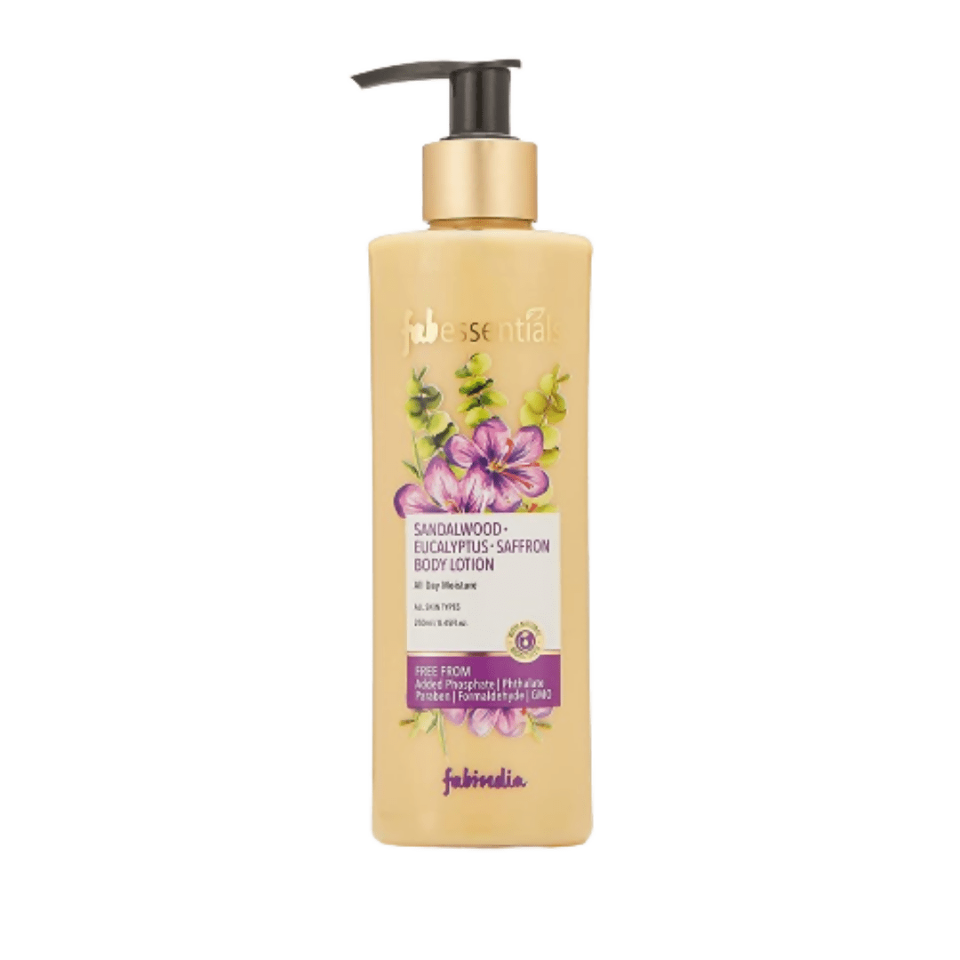 Fabessentials Sandalwood Eucalyptus Saffron Body Lotion - Mytrendzcart