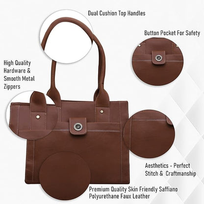 Fostelo Women's Vegan Leather Ocean Side Handbags Shoulder Hobo Bag Ladies Purse (Large) - Mytrendzcart