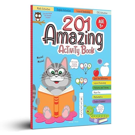 201 Amazing Activity Book - Fun Activities and Puzzles For Children: Spot The Difference, Logical Reasoning, Patterns & Tracing