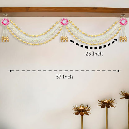 Gajra Toran with Side Hangings, 37 Inch