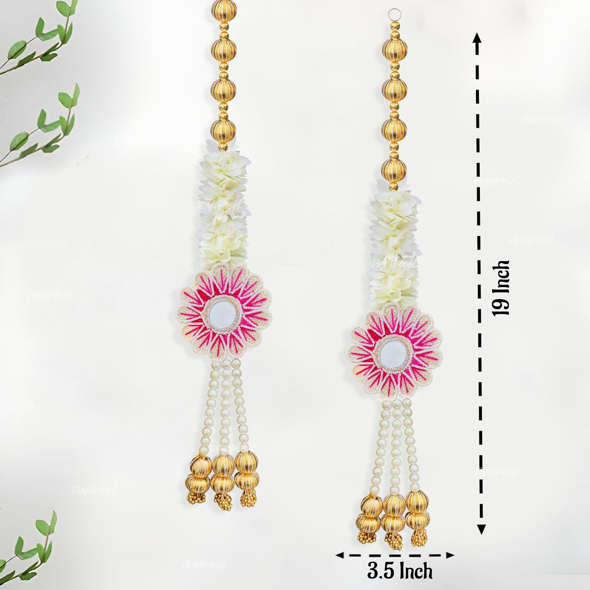 Gajra Toran with Side Hangings, 37 Inch