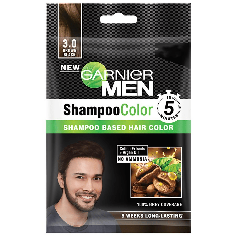 Garnier Men Shade 3 Shampoo Color - Brown Black - Mytrendzcart