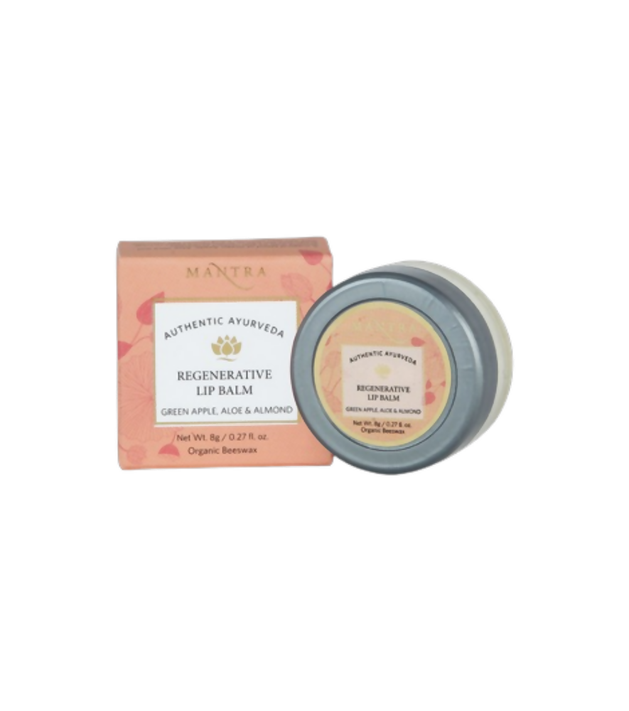 Mantra Herbal Regenerative Lip Balm Green Apple, Aloe & Almond - Mytrendzcart